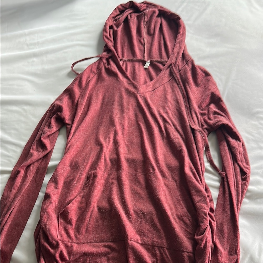 Women's Burgundy Hoodie Sweater